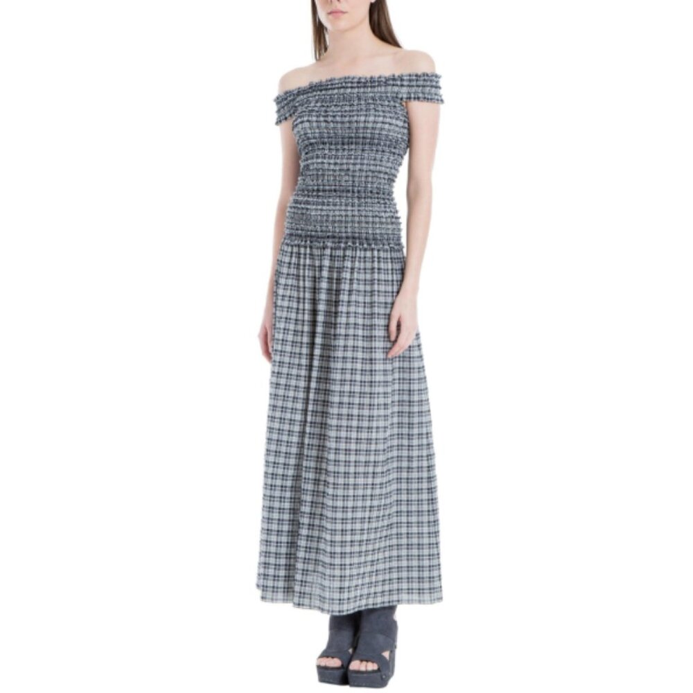 Max Studio London Womens Off-The-Shoulder Maxi Off-Shoulder Dress, Size Large